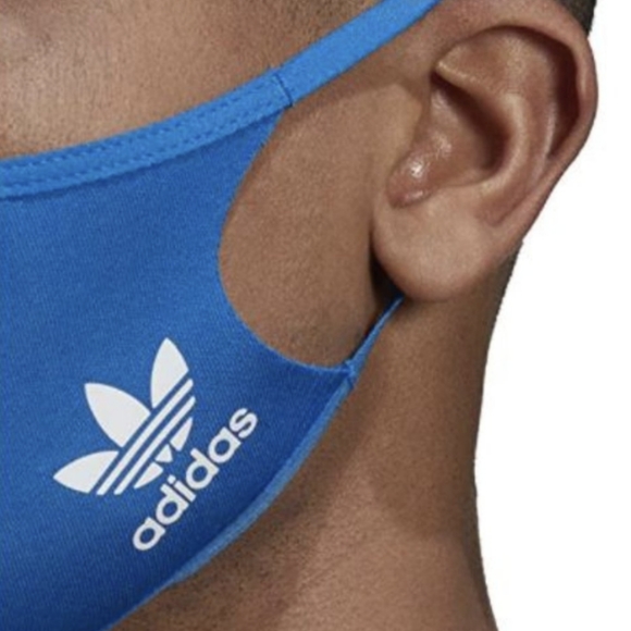 LAST CHANCE! New Adidas Non Medical 3 PCS Blue Face Masks M/L - Picture 10 of 10